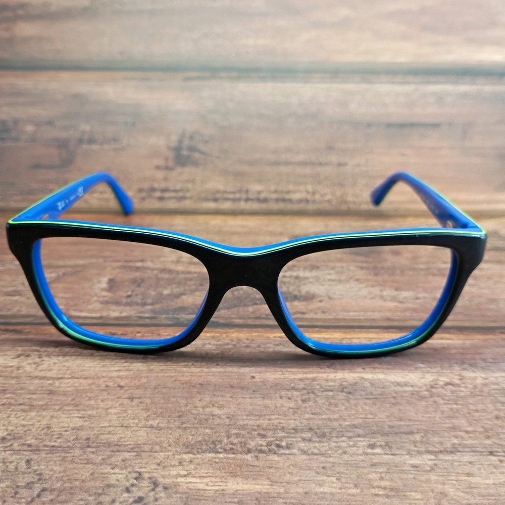 Ray-Ban Junior RB 1536 3600 Black Blue Lime Green Eyeglasses 48-16-130
